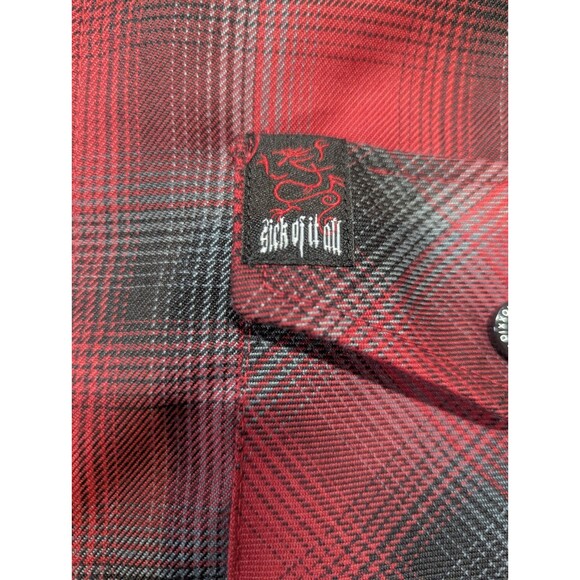 Dixxon Flannel Co. Sick Of It All Plaid Shirt Men’s XL Red Black Long Sleeve - Picture 3 of 9